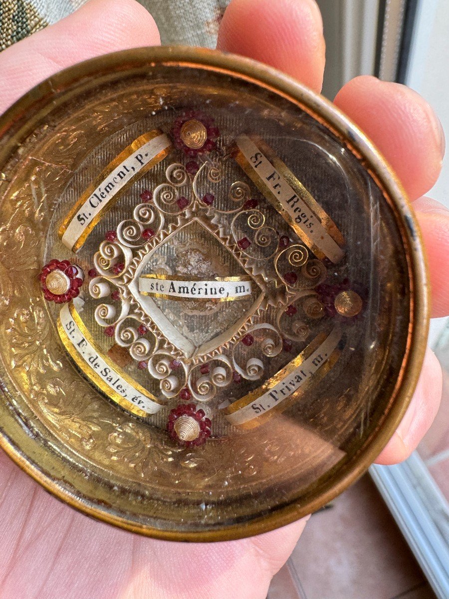 Reliquary With Five Relics - Saint Clement, Pope - Saint Francois Régis - France-photo-4