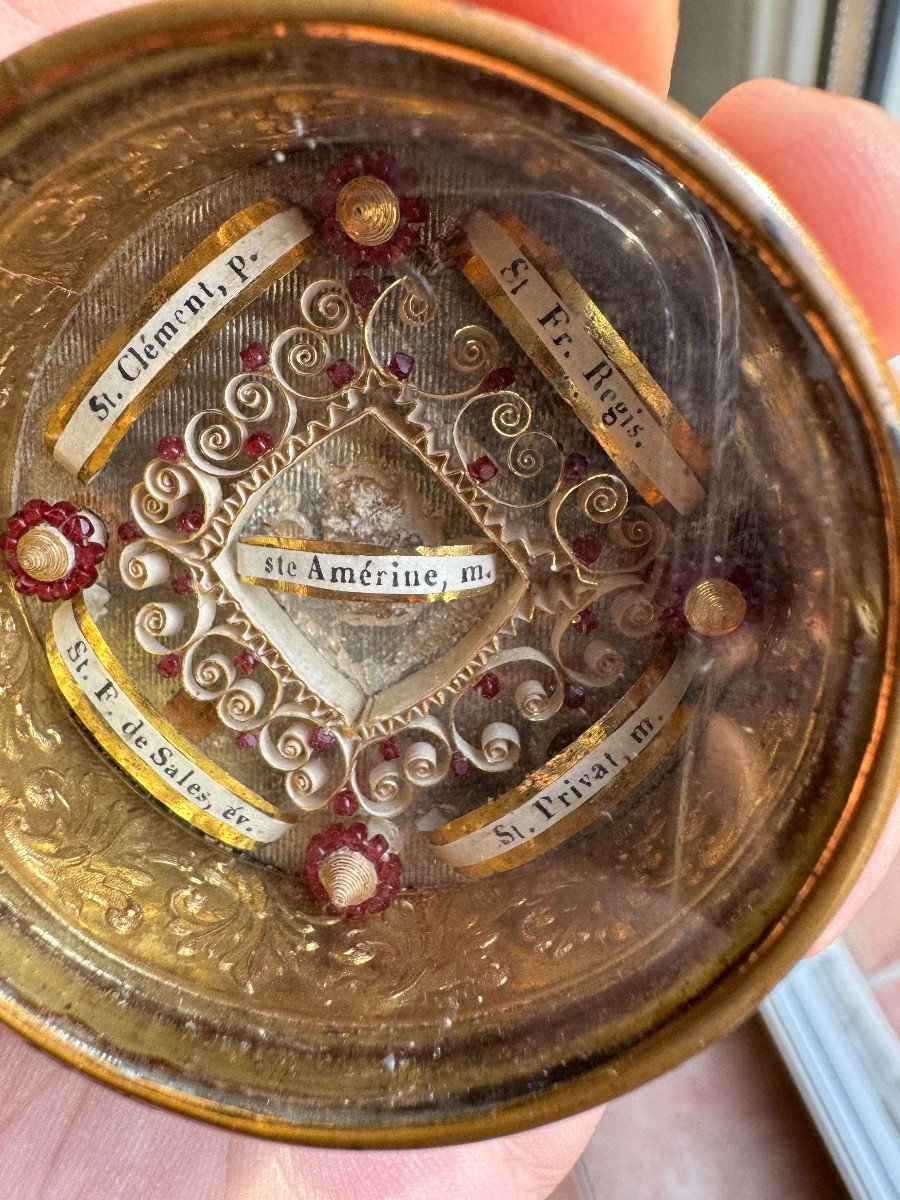 Reliquary With Five Relics - Saint Clement, Pope - Saint Francois Régis - France-photo-5