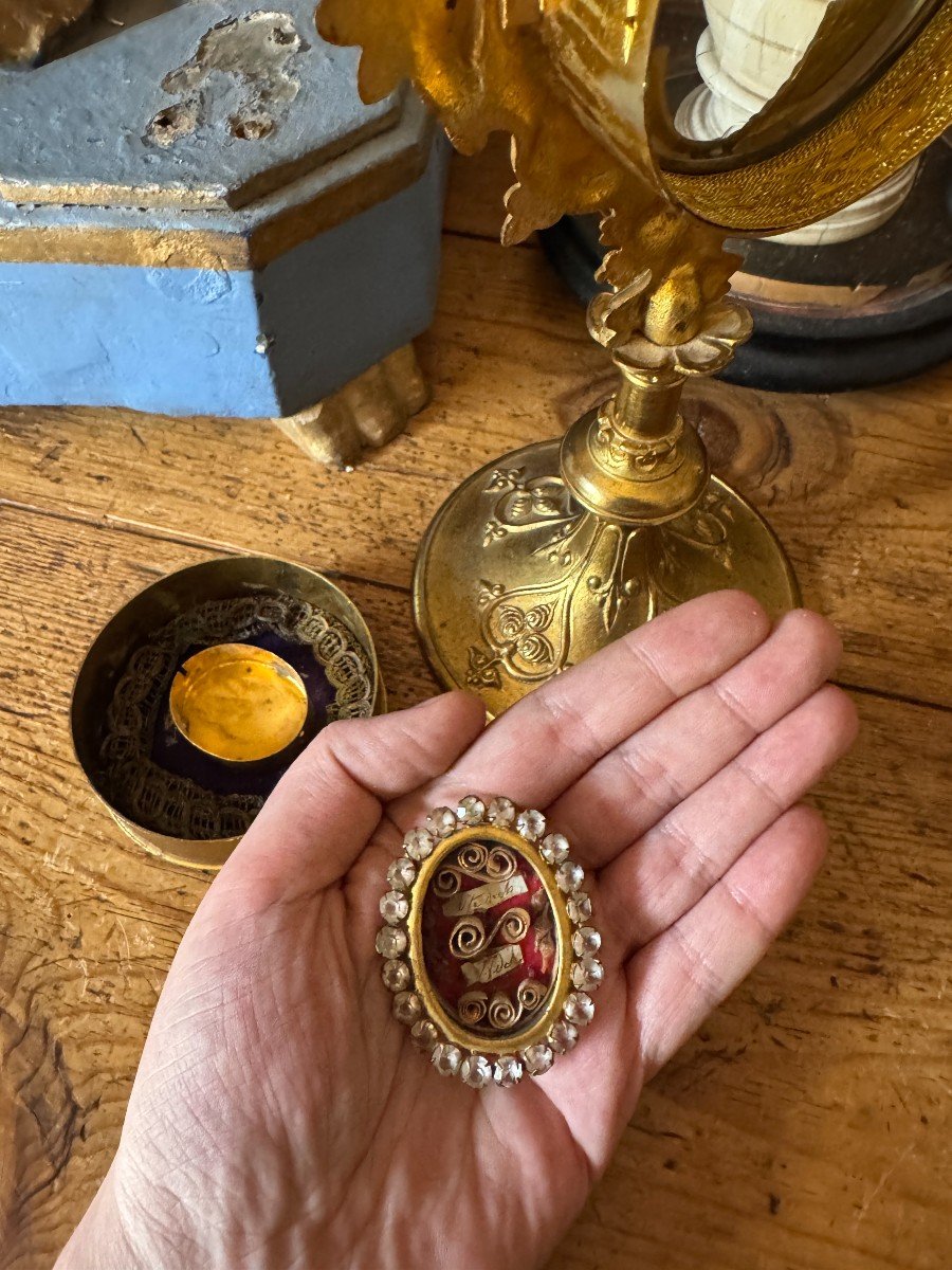 Reliquary “ex Ossibus” – Monstrance – Relic Holder - Reliqaure De Saint Roch - France-photo-6