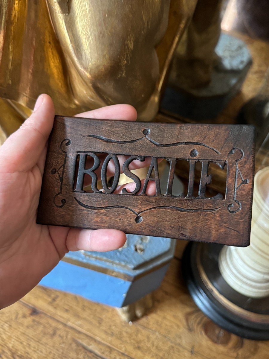 Petit Plioir à Dentelle Gravé – “rosalie” – Nommé Et Daté – 1884 – Art Populaire-photo-5