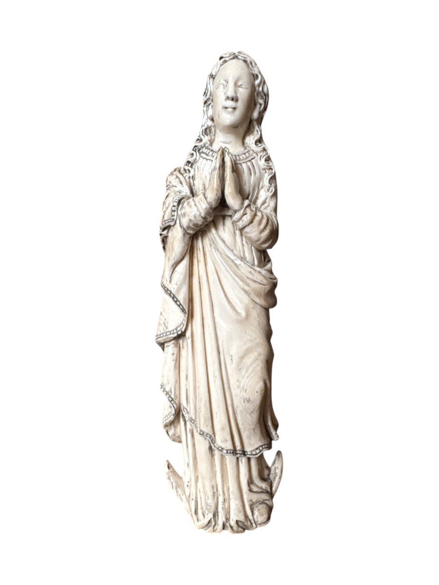 Statuette, Statue Ronde-bosse &ndash; Vierge Immacul&eacute;e &ndash; Goa, Colonie Indo-portugaise