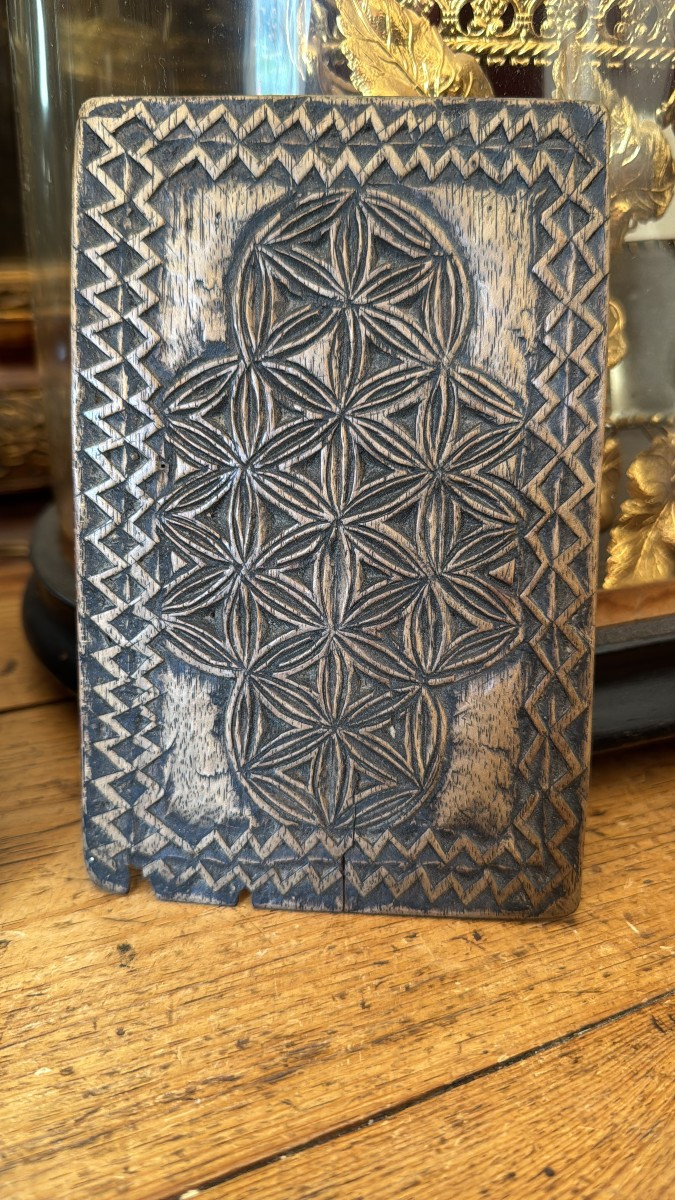 Carved Lace Folder - The Dance Of The Rosettes - Folk Art - Haute-loire-photo-2