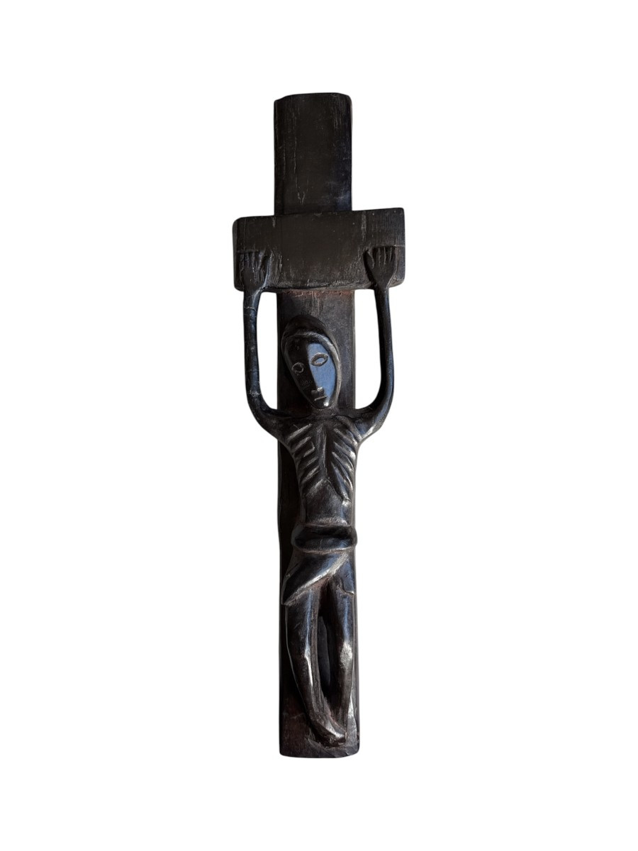 Premier Art – Kongo Crucifix – Kongo Christ Sculpture – Nkangi Kiditu - African Art