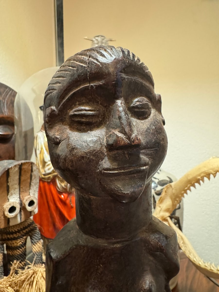 Ancienne Statue Africaine - Art Premier - Fétiche, Figure Rituelle Kusu Ou Woyo – Rdc / Zaïre-photo-4