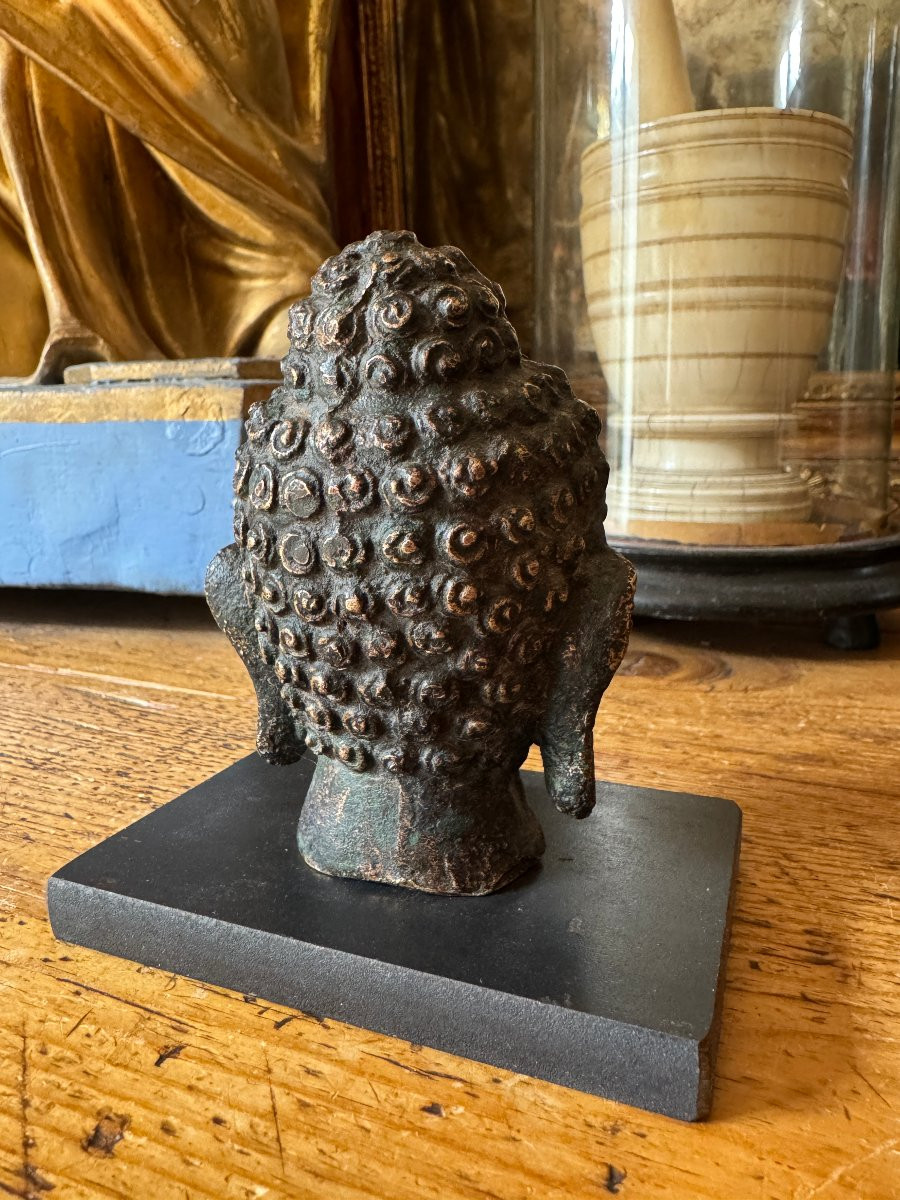 Fragment, Statuaire - Art Bouddhique &ndash; T&ecirc;te De Bouddha En Bronze &ndash; N&eacute;pal -photo-6