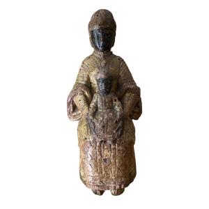 Statuaire - Vierge Noire Du Puy-en-velay, Vierge Noire En Majesté - Haute époque- Art Populaire