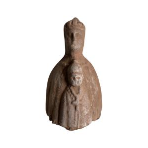 Statuette En Terre Cuite - Vierge Noire Du Puy-en-velay - Art Populaire - Vierge à l'Enfant