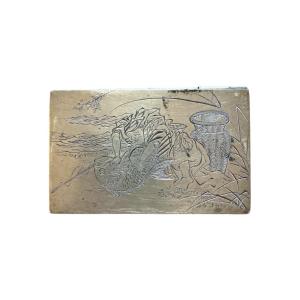 Japanese Stamp Box - Fisherman Fighting With A Sea Bream - Japan 