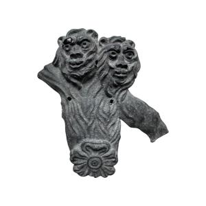 Curiosit&eacute; &ndash; Fragment En Fer Repouss&eacute; : Diable, Lion Siamois, Anthropomorphe &ndash;  XVIIIe Si&egrave;cle