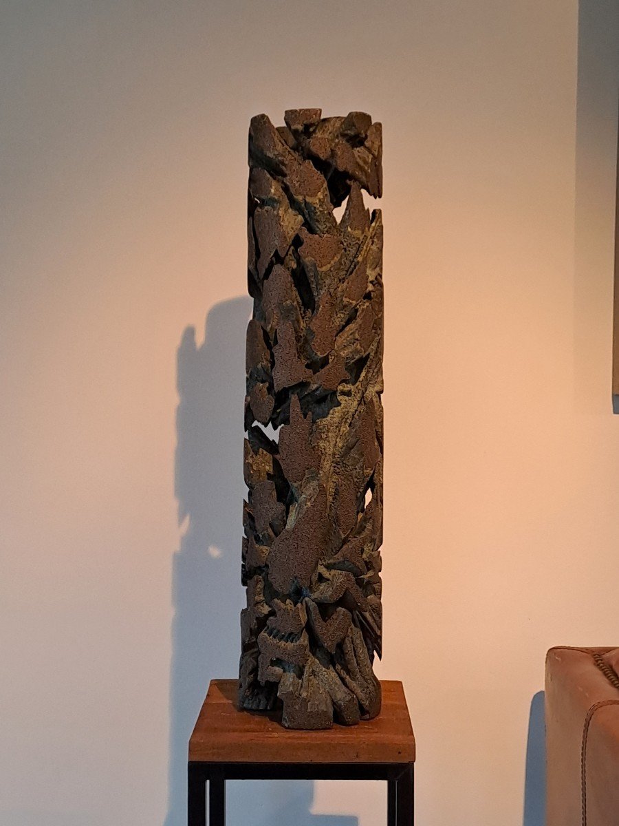 Sculptural Totem By Helmut Schlüter-photo-4