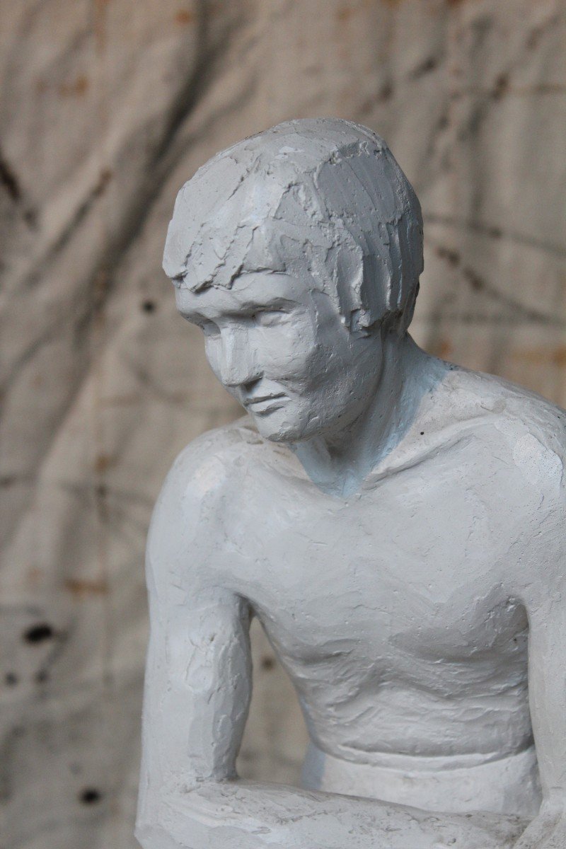 Academical Plaster Sculpture Of A Man-photo-4