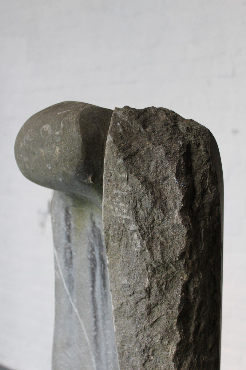 Blue Stone Sculpture By Hubert Boeraeve-photo-6