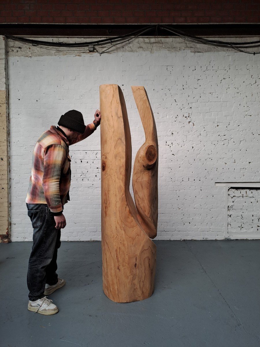 Sculpture Abstraite En Bois XXl De Roland Lavianne-photo-1