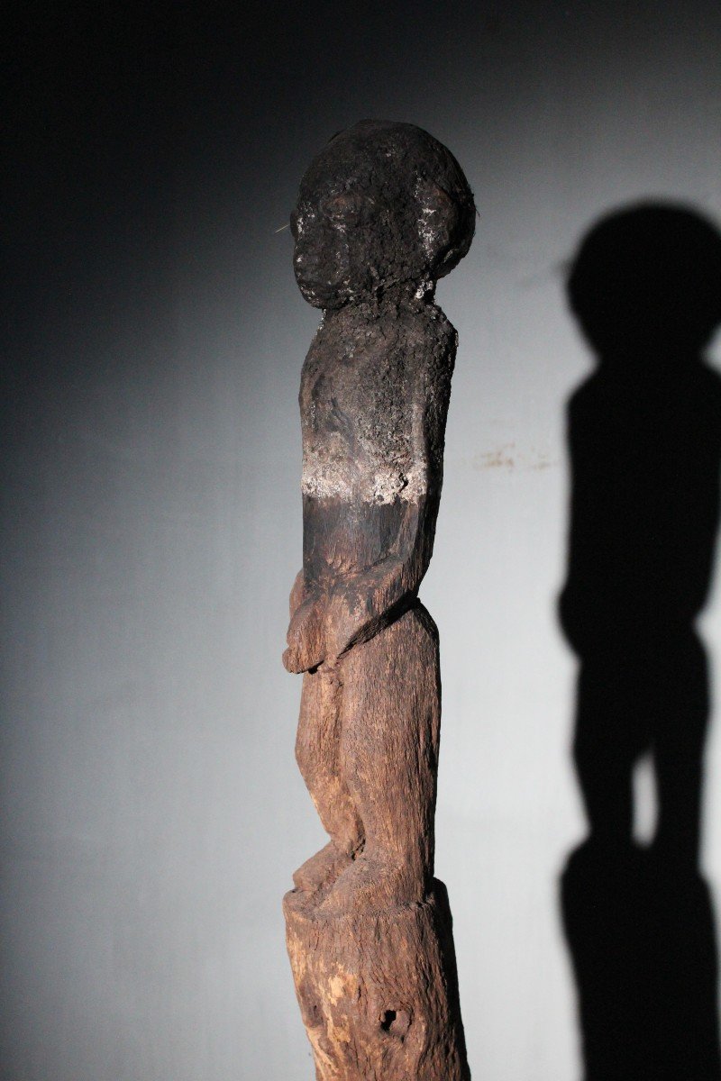 Wooden Sacrificial Pole Figure Fon