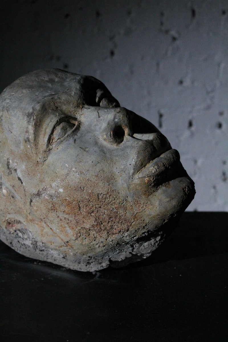 Sculpted Stone African Head-photo-4