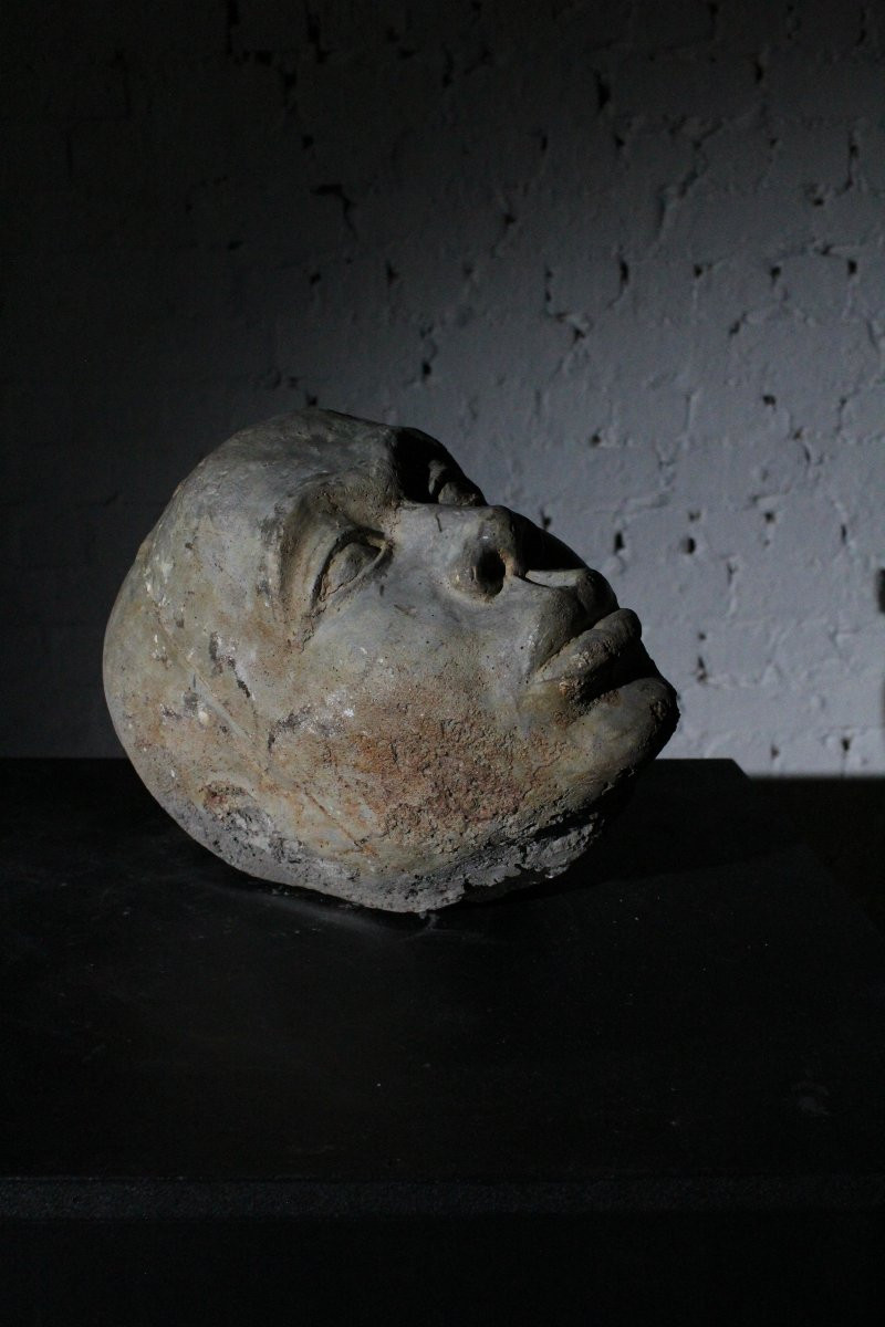 Sculpted Stone African Head-photo-5