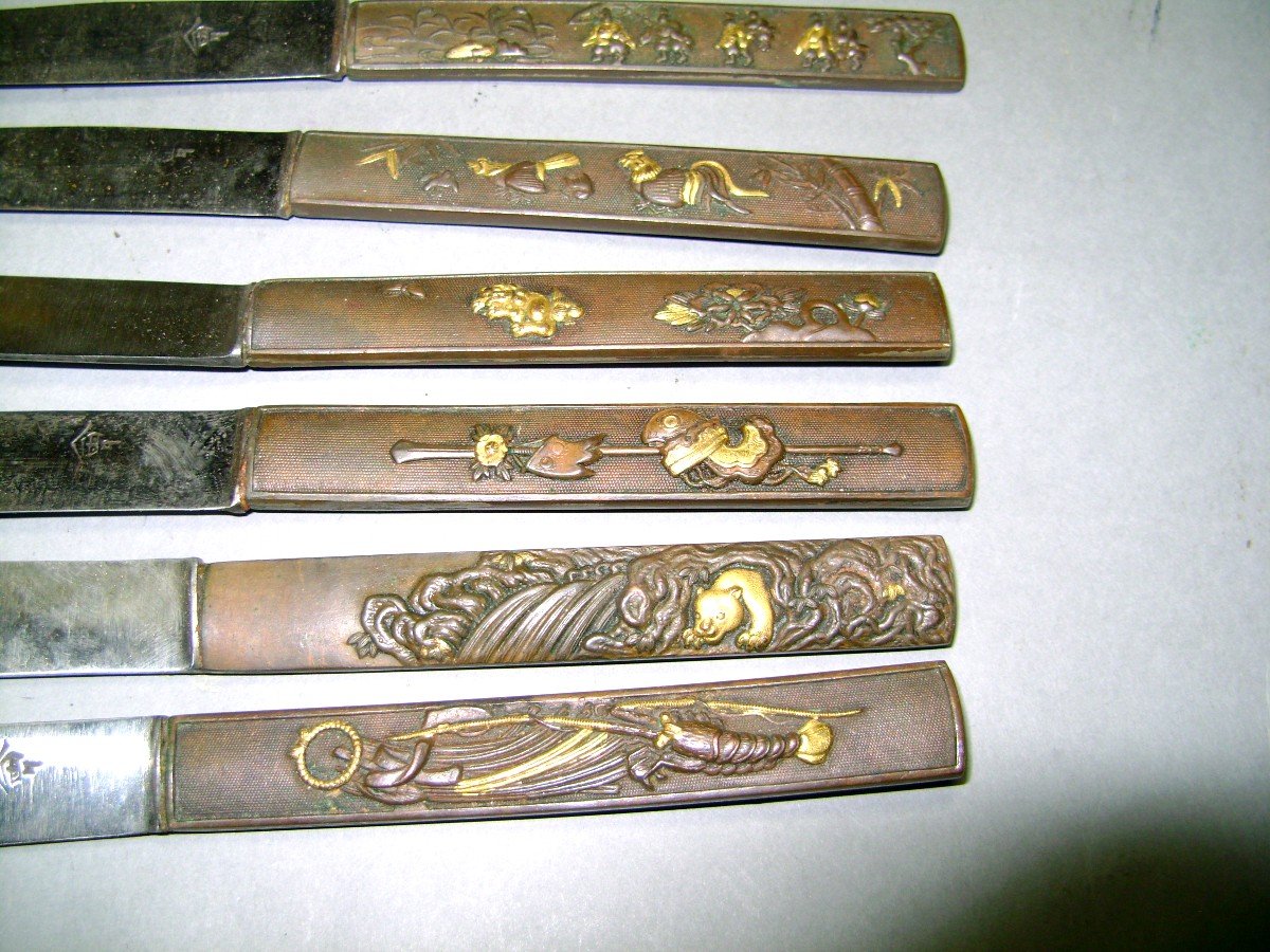 10 Kozuka. Samouraï, wakizashi., catana.Japon Fin Edo Début Meiji.-photo-2