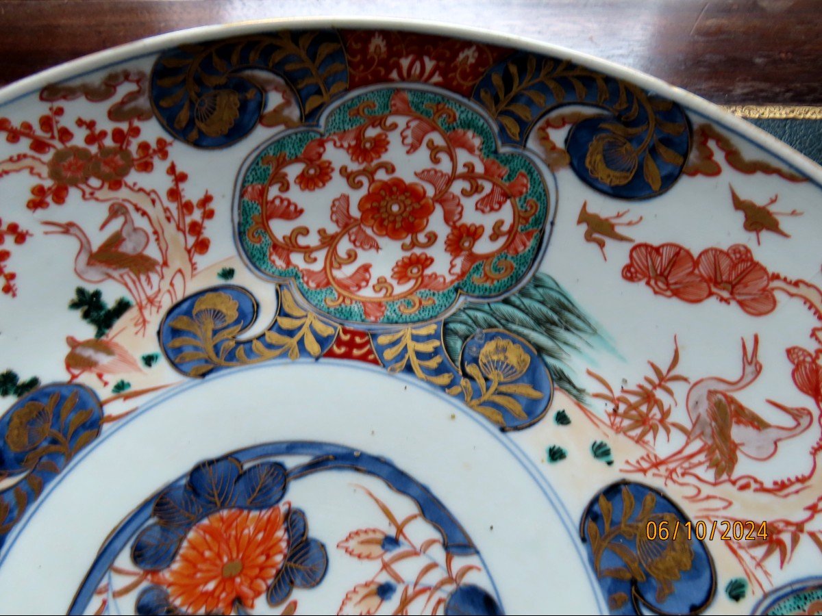 Grand Plat en porcelaine Imari. Japon fin XIXème début XXème-photo-4