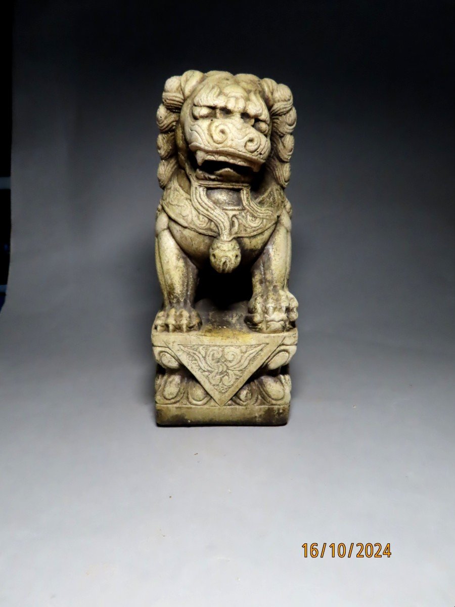 Hard Stone Fö Dog. China, 19th Century.-photo-2