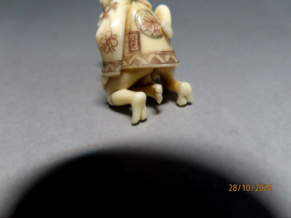 Erotic Netsuke In Ivory. Couple. Japan Taisho Period (1912-1928)-photo-4