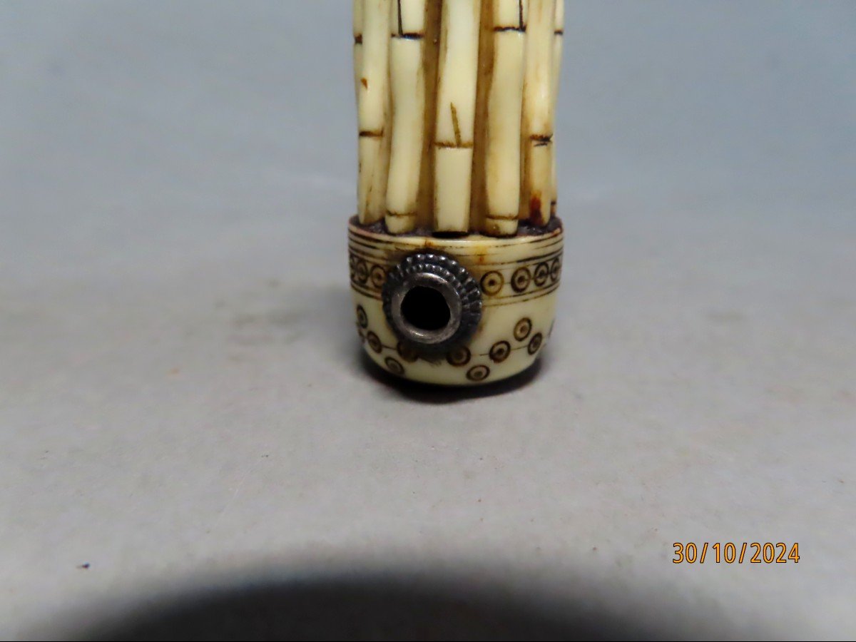 Ivory Netsuke. Shô, Mouth Organ. Japan Edo Period (1603-1868)-photo-3