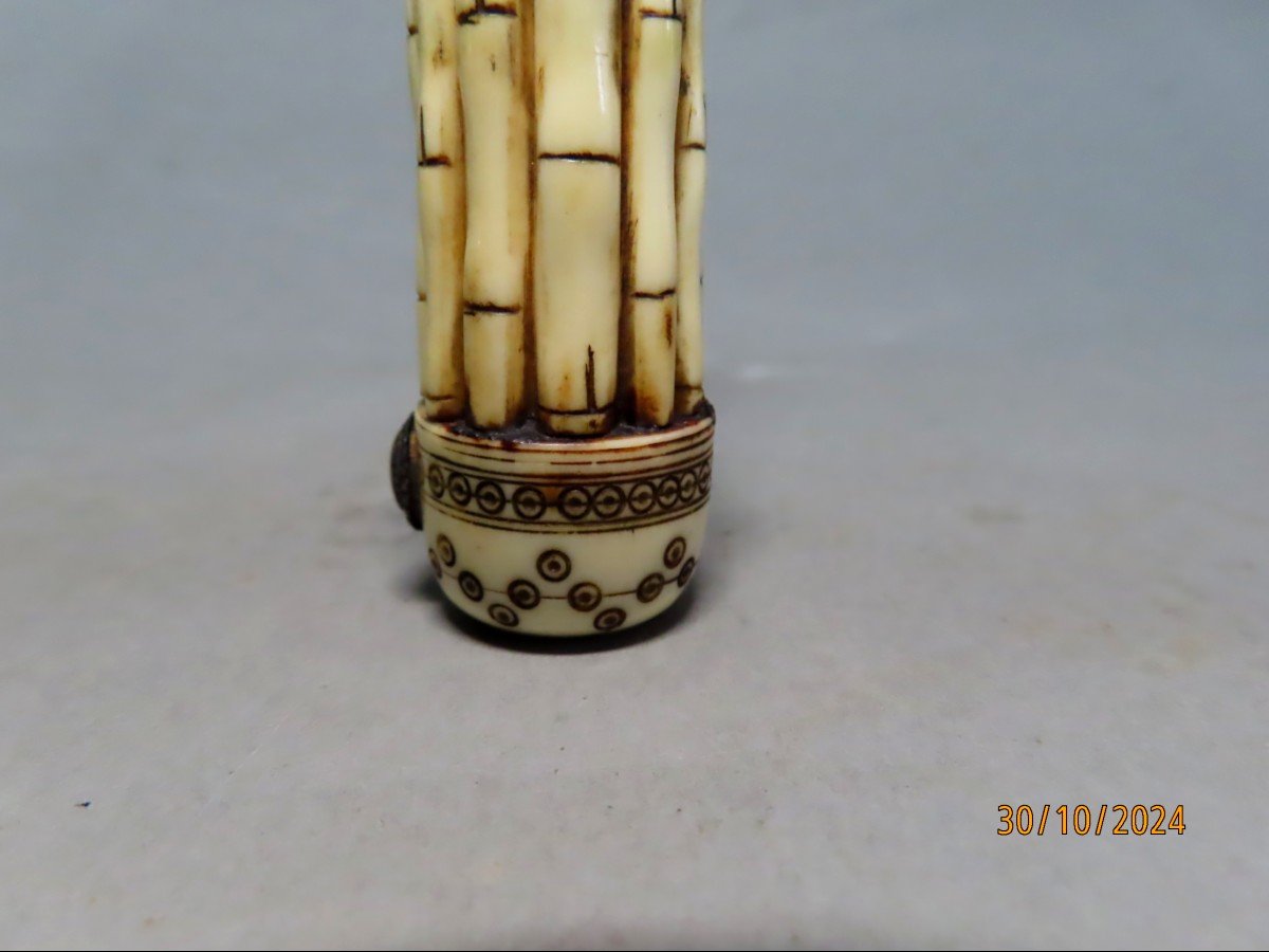 Ivory Netsuke. Shô, Mouth Organ. Japan Edo Period (1603-1868)-photo-4