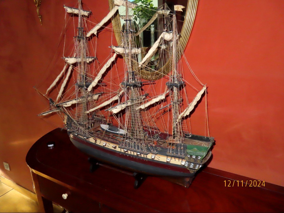 Maquette du Saint-Géran. Île Maurice. Compagnie des Indes Orientales.-photo-2