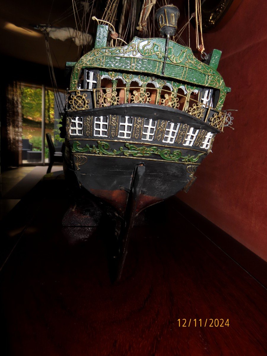 Model Of The Saint-géran. Mauritius. East India Company.-photo-3