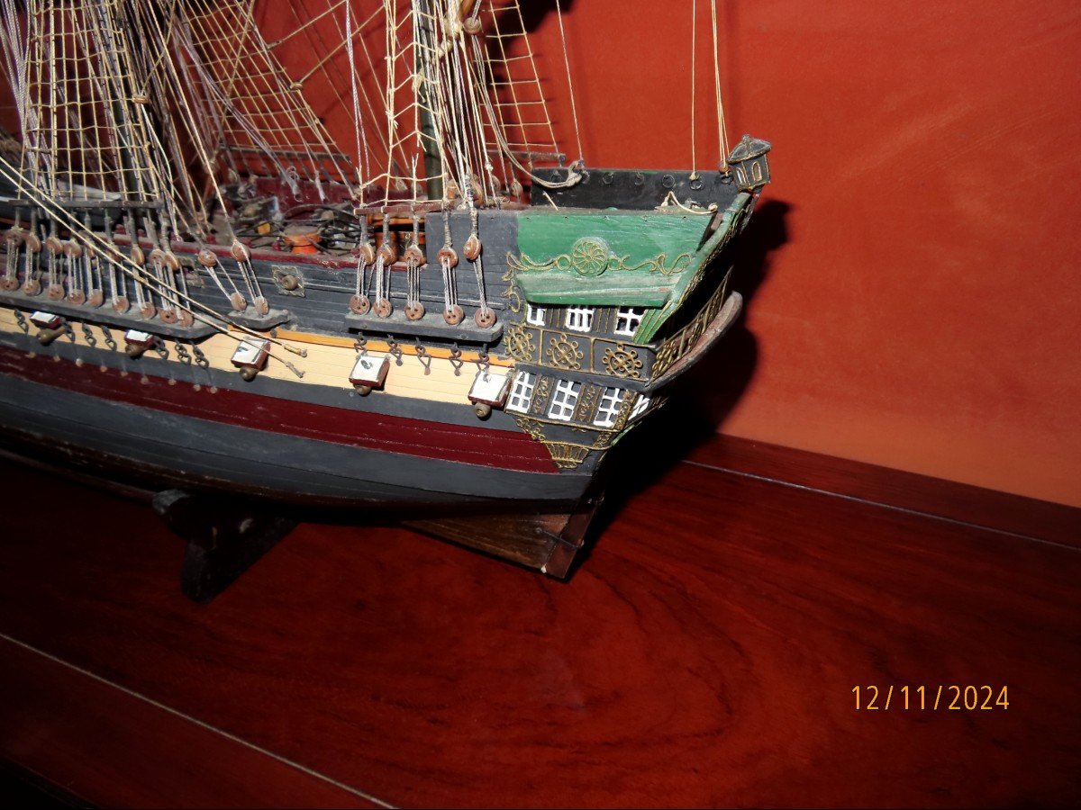 Model Of The Saint-géran. Mauritius. East India Company.-photo-4