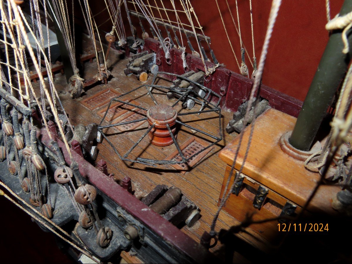 Model Of The Saint-géran. Mauritius. East India Company.-photo-5