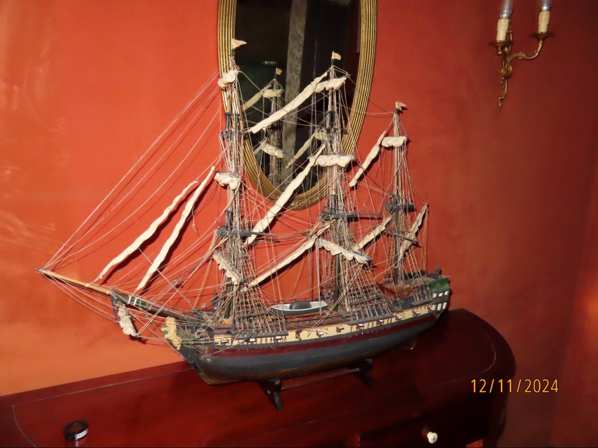 Maquette du Saint-Géran. Île Maurice. Compagnie des Indes Orientales.