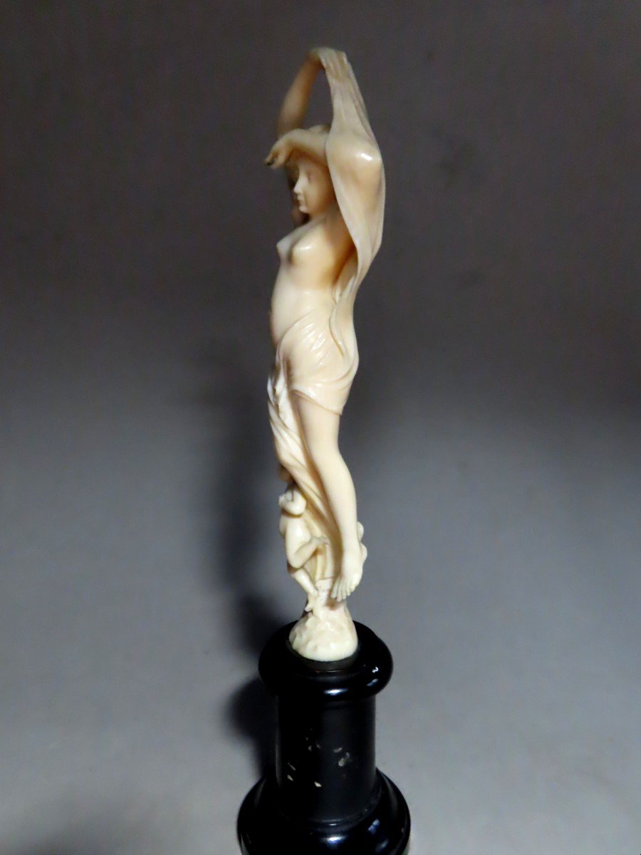 Ivory From Dieppe. Allegory Of The Evening. Mathurin Moreau (1822-1912)-photo-2