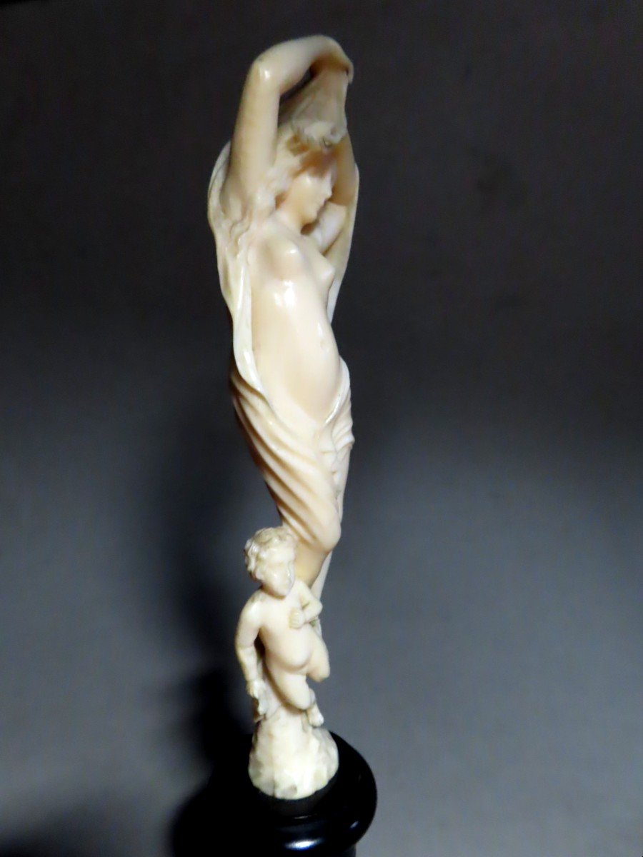 Ivory From Dieppe. Allegory Of The Evening. Mathurin Moreau (1822-1912)-photo-2