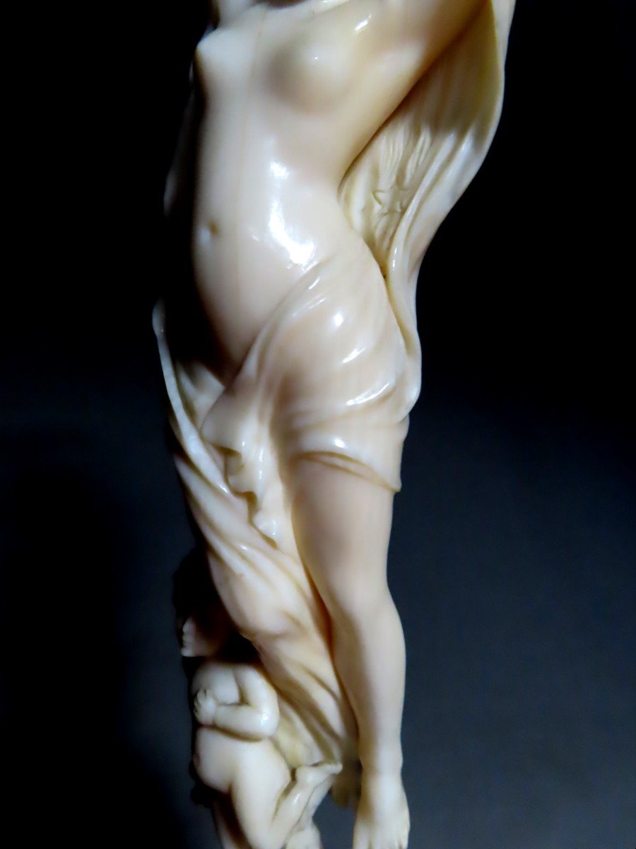 Ivory From Dieppe. Allegory Of The Evening. Mathurin Moreau (1822-1912)-photo-5