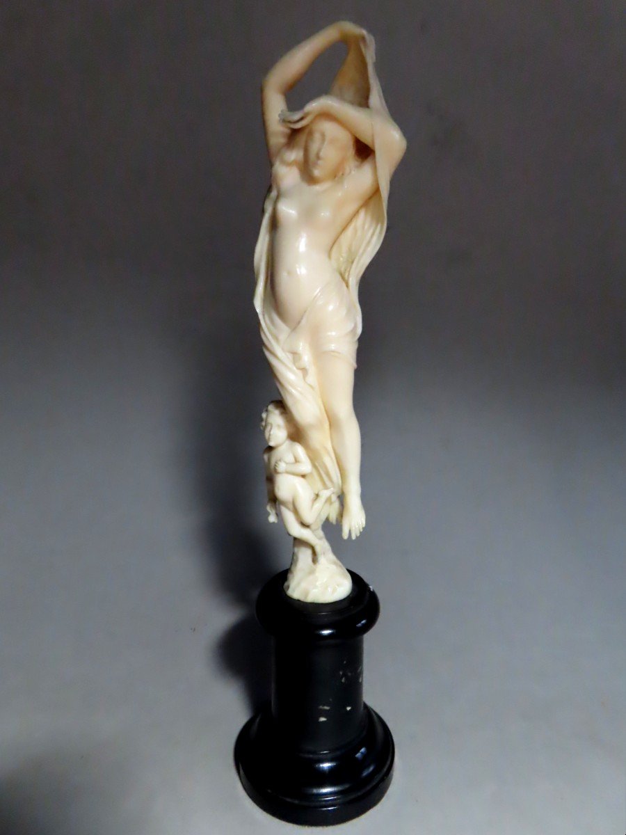 Ivory From Dieppe. Allegory Of The Evening. Mathurin Moreau (1822-1912)