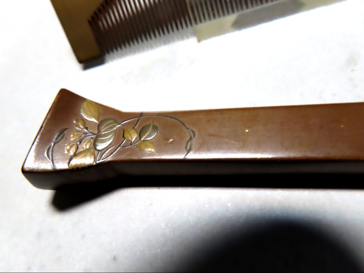 Kushi. .comb And Pin. Meiji Period (1868-1912)-photo-1