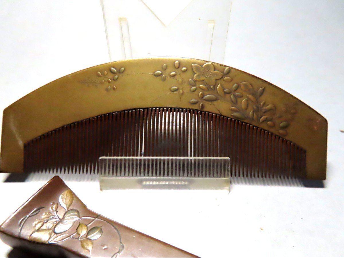 Kushi. .comb And Pin. Meiji Period (1868-1912)-photo-4