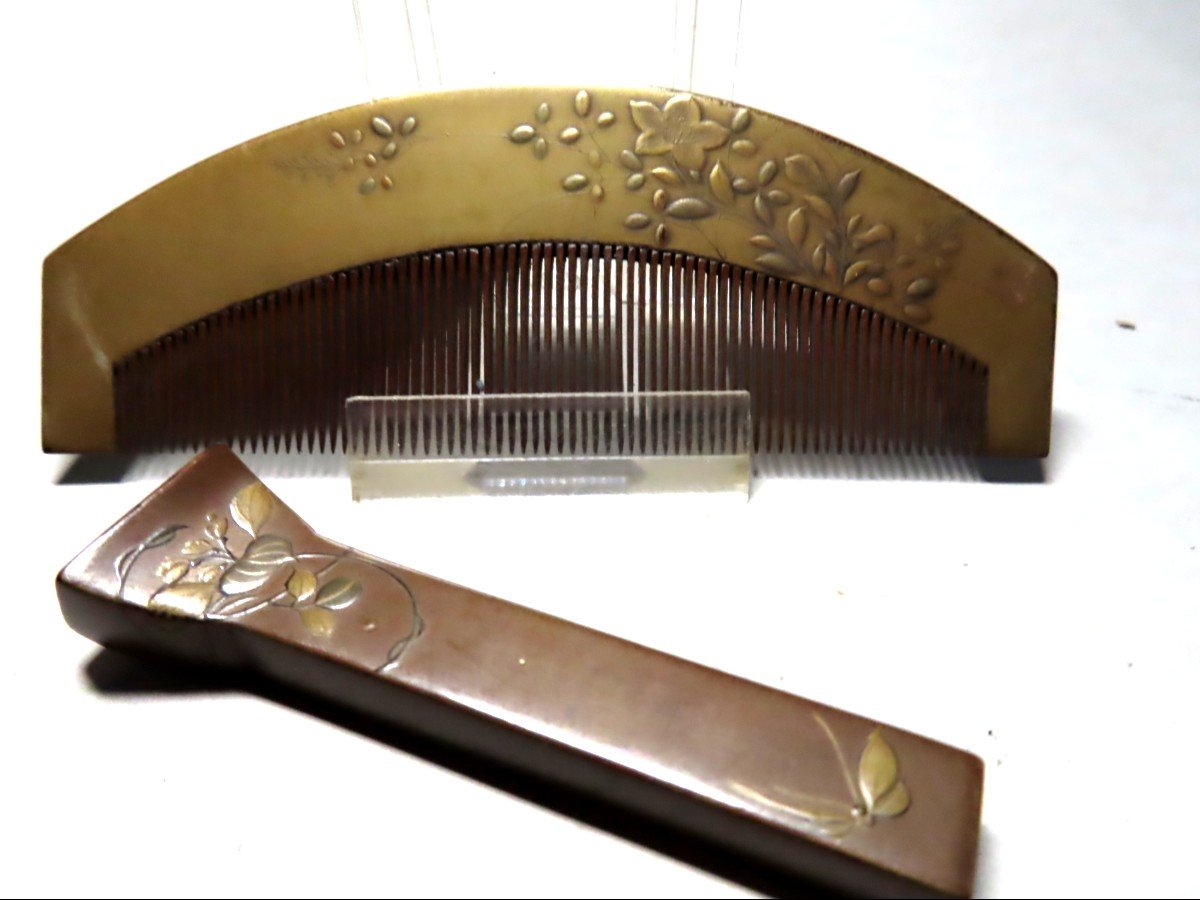 Kushi. .comb And Pin. Meiji Period (1868-1912)