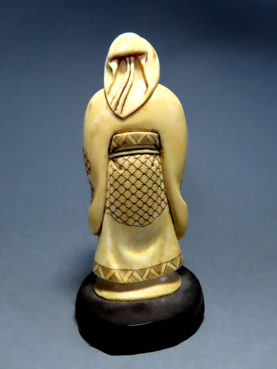 Ivory Okimono. Lettered On The Kakemono. Japan Meiji Period (1868-1912)-photo-4