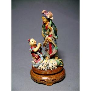 Ivory Okimono. Mazu Goddess Of The Sea. China 1910-1920.