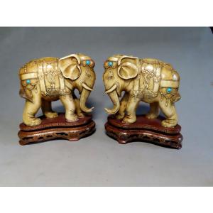 Two Ivory Okimono. China 1920-30.