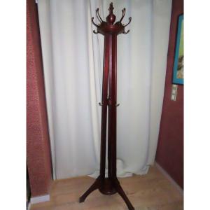 Art Deco Coat Rack. Mahogany And Brass. 1920-30