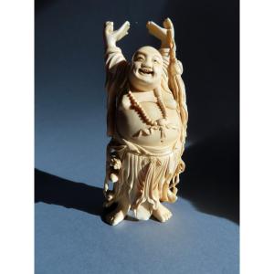 Ivory Okimono. Buddha With Raised Arms. China 1920-30