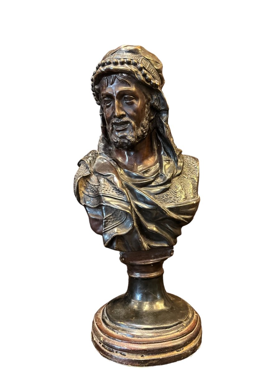 Paire De Statue Oriental En Bronze -photo-3