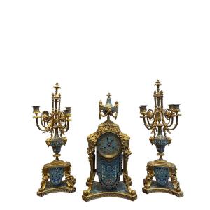 Alphonse Giroux Garniture De Cheminée 19eme Siècle 