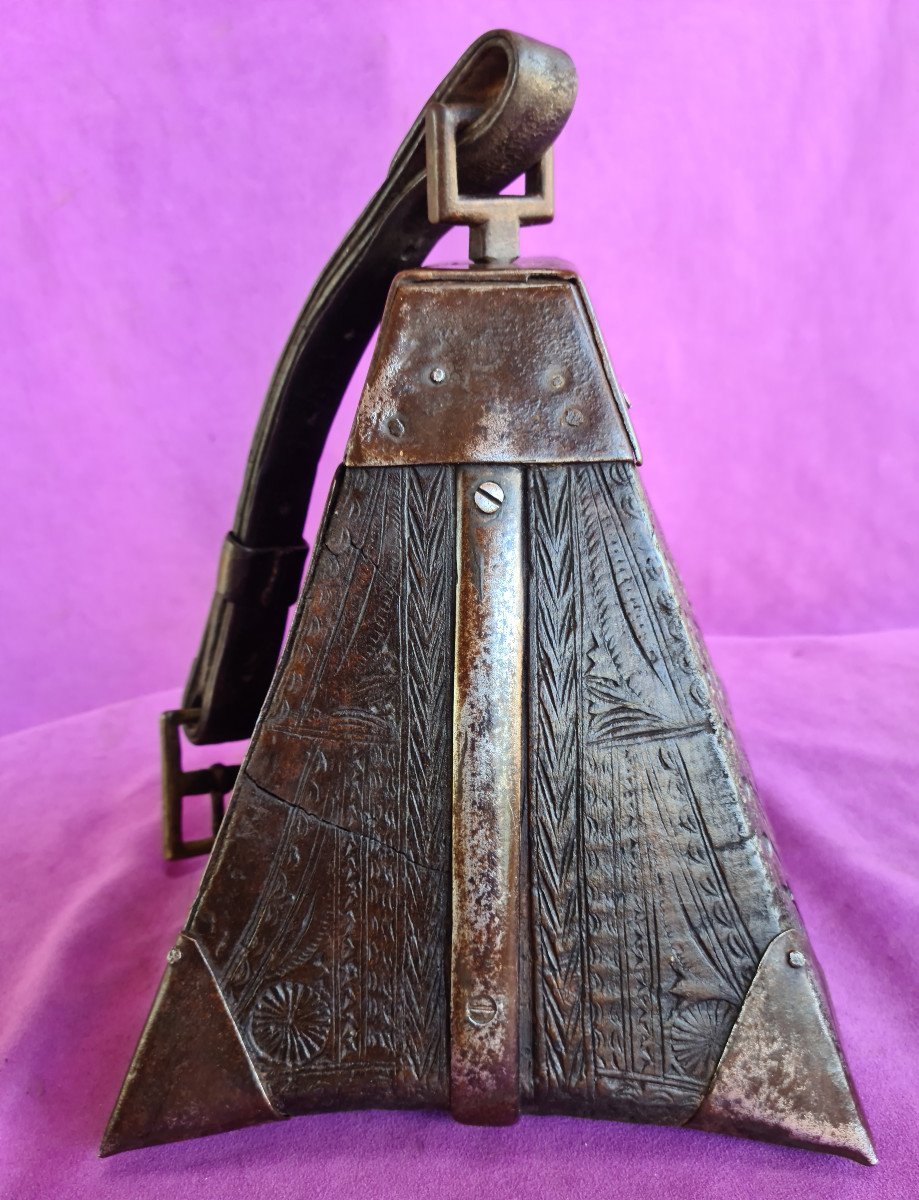 Pair Of Giant Stirrups From Argentina 19th Century-photo-4