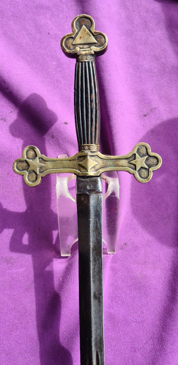 Large Masonic Sword With Staff Officer's Blade-photo-2