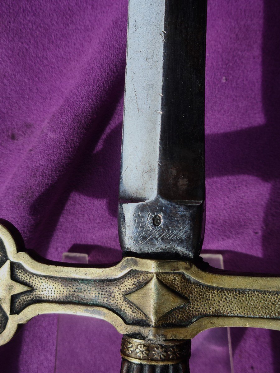 Large Masonic Sword With Staff Officer's Blade-photo-3