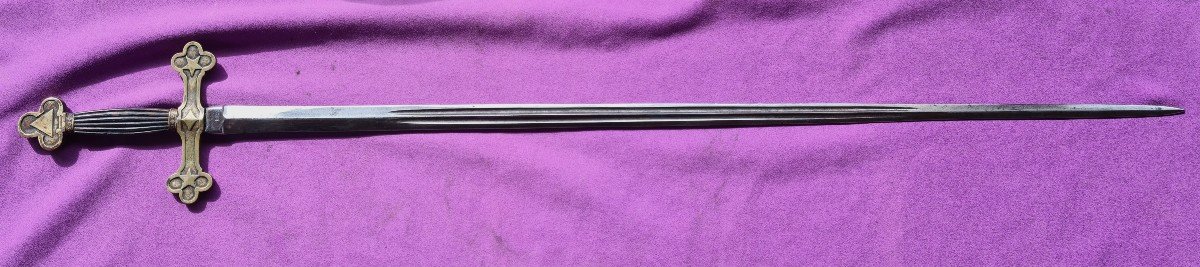 Large Masonic Sword With Staff Officer's Blade