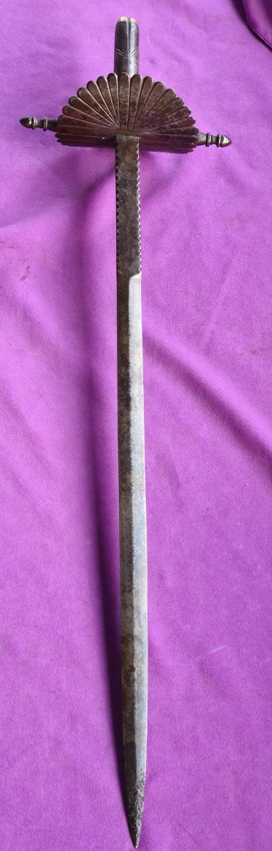 Large Shell Hunting Dagger "almarada" Spain 18th-photo-7